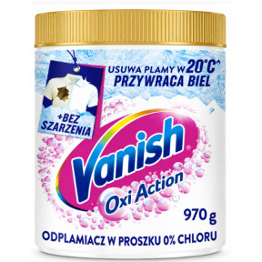 Кисневий плямовивідник Vanish Oxi Action Crystal White для білих тканин, 970 г